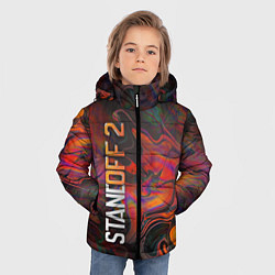 Куртка зимняя для мальчика Standoff 2 - Oil Sheen pattern, цвет: 3D-черный — фото 2