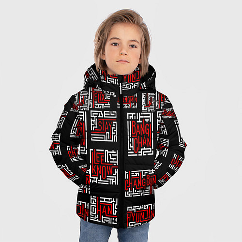 Зимняя куртка для мальчика Stray Kids group / 3D-Черный – фото 3