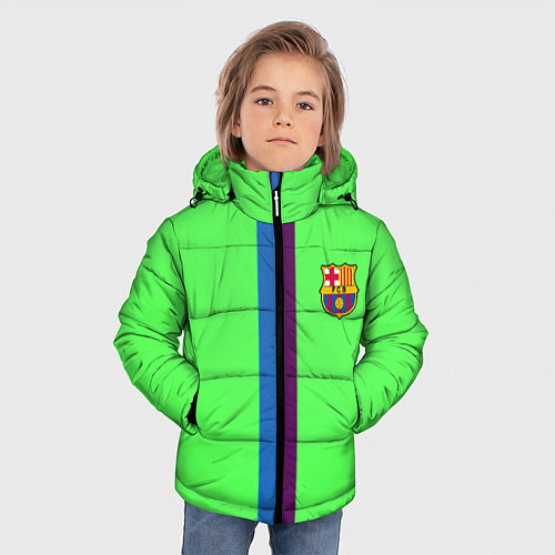 Зимняя куртка для мальчика Barcelona fc sport line / 3D-Светло-серый – фото 3