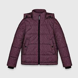 Куртка зимняя для мальчика Тёмный красный текстура, цвет: 3D-черный
