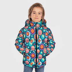 Куртка зимняя для мальчика Шарики едут за ролики, цвет: 3D-светло-серый — фото 2