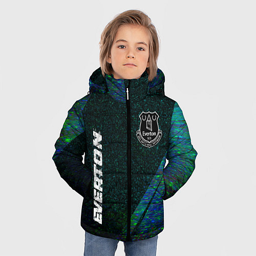 Зимняя куртка для мальчика Everton glitch blue / 3D-Черный – фото 3