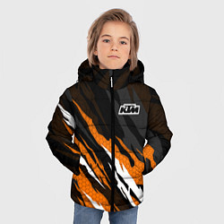 Куртка зимняя для мальчика KTM - Рваный гексагон, цвет: 3D-черный — фото 2