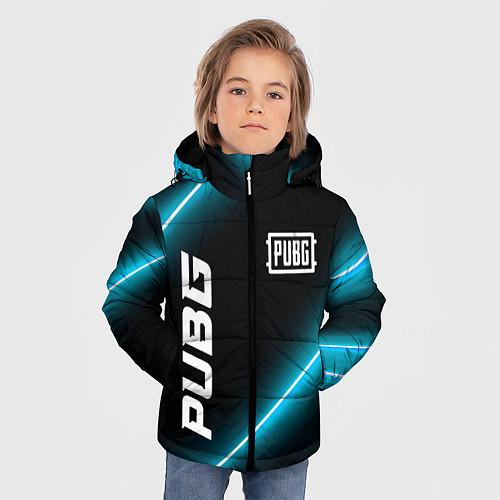 Зимняя куртка для мальчика PUBG неоновые лампы / 3D-Черный – фото 3