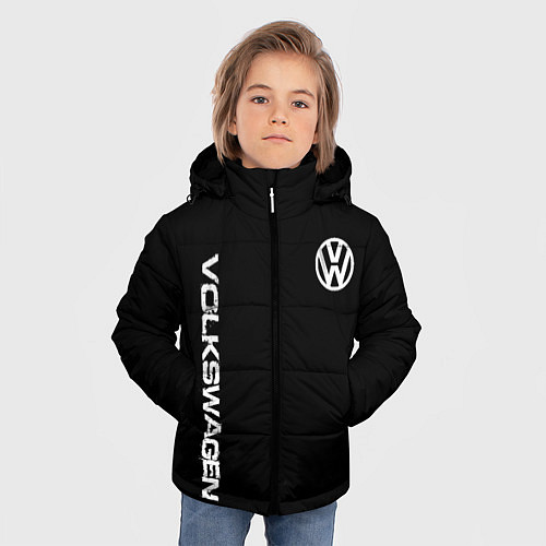 Зимняя куртка для мальчика Volkswagen logo white / 3D-Светло-серый – фото 3