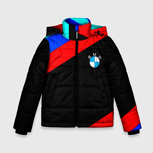Зимняя куртка для мальчика BMW line sport / 3D-Светло-серый – фото 1