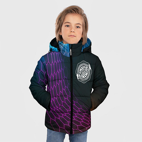 Зимняя куртка для мальчика Chrysler neon hexagon / 3D-Черный – фото 3