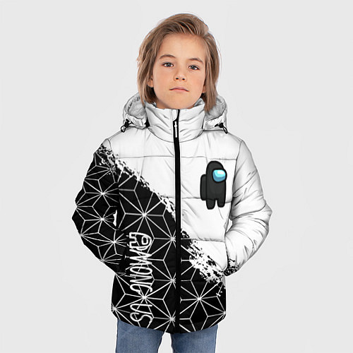 Зимняя куртка для мальчика Among us mobile game retro / 3D-Красный – фото 3