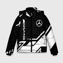 Куртка зимняя для мальчика Mercedes bens geometry, цвет: 3D-черный
