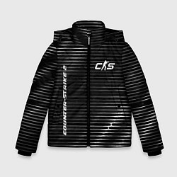 Куртка зимняя для мальчика Counter-Strike 2 metal game lines, цвет: 3D-черный