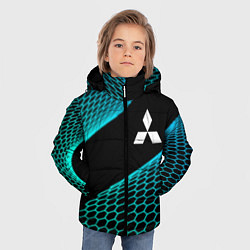 Куртка зимняя для мальчика Mitsubishi electro hexagon, цвет: 3D-черный — фото 2