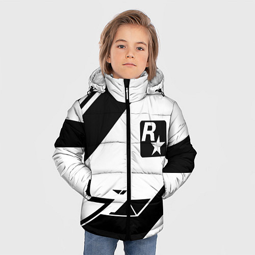 Зимняя куртка для мальчика Rockstar game pattern / 3D-Черный – фото 3