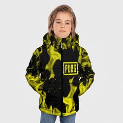 Куртка зимняя для мальчика PUBG жёлтый огонь, цвет: 3D-черный — фото 2