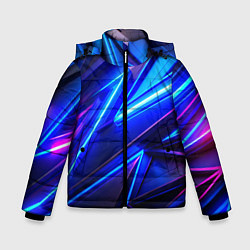 Зимняя куртка для мальчика Яркие неоновые геометрические линии