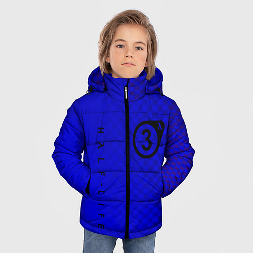 Зимняя куртка для мальчика Half life 3 logo games / 3D-Черный – фото 3