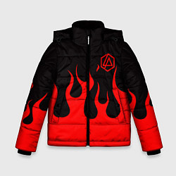 Зимняя куртка для мальчика Linkin park logo fire