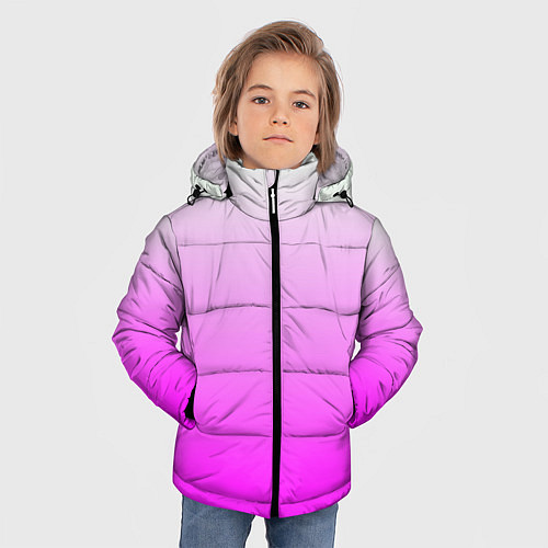 Зимняя куртка для мальчика Gradient color pink / 3D-Черный – фото 3