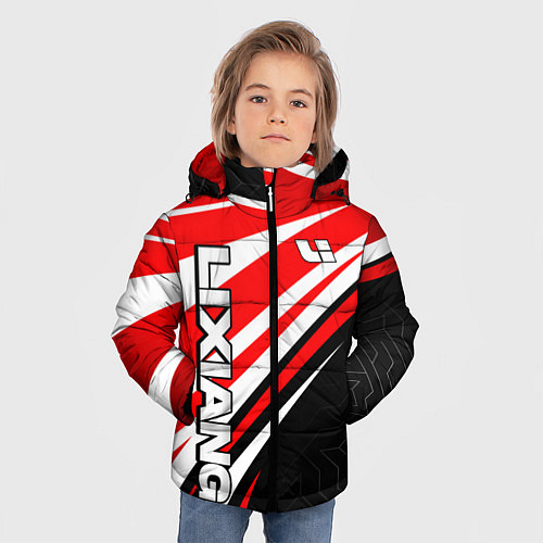 Зимняя куртка для мальчика Lixiang- red sport uniform / 3D-Черный – фото 3