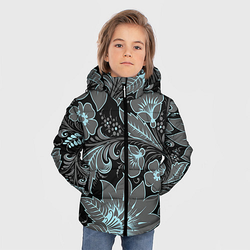 Зимняя куртка для мальчика Узор / 3D-Черный – фото 3