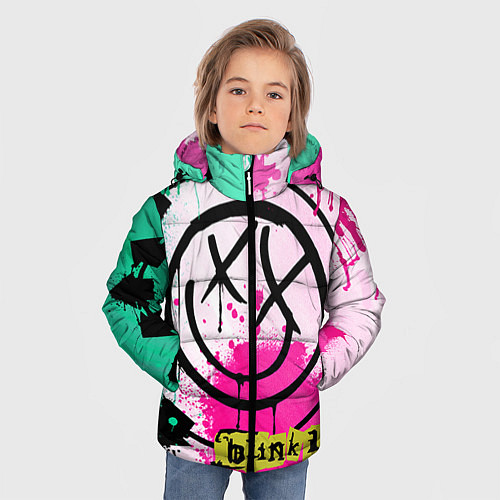 Зимняя куртка для мальчика Blink-182: Purple Smile / 3D-Красный – фото 3