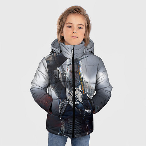 Зимняя куртка для мальчика Геральт / 3D-Черный – фото 3