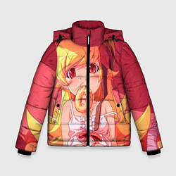 Куртка зимняя для мальчика Ошино Шинобу, цвет: 3D-красный