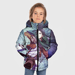 Куртка зимняя для мальчика Атака Титанов, цвет: 3D-красный — фото 2