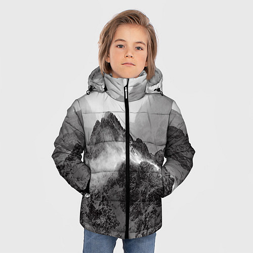 Зимняя куртка для мальчика Горы / 3D-Красный – фото 3