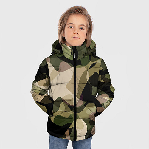 Зимняя куртка для мальчика Камуфляж / 3D-Черный – фото 3