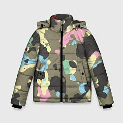 Куртка зимняя для мальчика Камуфляж: микс цветов, цвет: 3D-черный