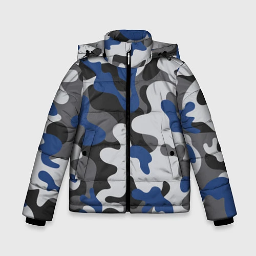 Зимняя куртка для мальчика Зимний камуфляж / 3D-Светло-серый – фото 1