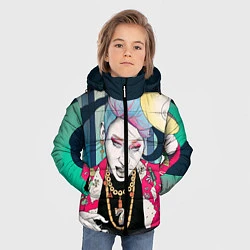 Куртка зимняя для мальчика Block B Girl, цвет: 3D-красный — фото 2