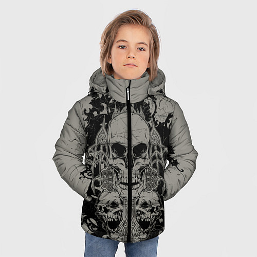 Зимняя куртка для мальчика Skulls / 3D-Черный – фото 3