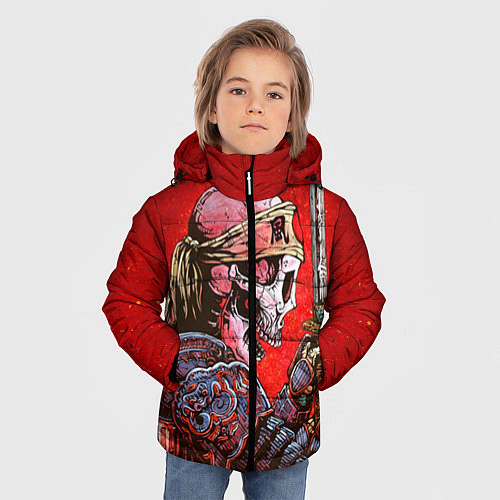 Зимняя куртка для мальчика Череп / 3D-Черный – фото 3