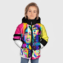 Куртка зимняя для мальчика The Beatles: Poly-art, цвет: 3D-красный — фото 2