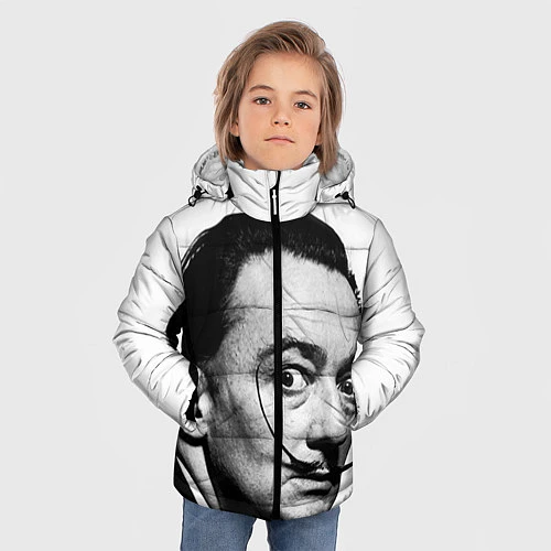 Зимняя куртка для мальчика Сальвадор Дали / 3D-Черный – фото 3