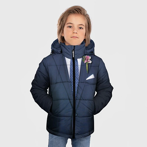 Зимняя куртка для мальчика Жених / 3D-Черный – фото 3