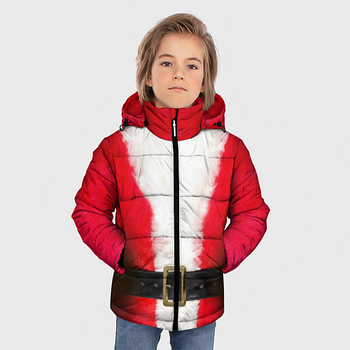 Зимняя куртка для мальчика Дед мороз / 3D-Красный – фото 3