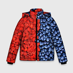 Куртка зимняя для мальчика Ягодка, цвет: 3D-черный