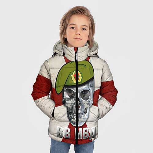 Зимняя куртка для мальчика Череп: ВВ МВД / 3D-Черный – фото 3