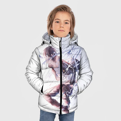 Зимняя куртка для мальчика Бездомный бог / 3D-Черный – фото 3