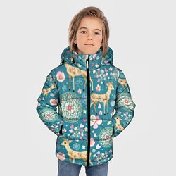 Куртка зимняя для мальчика Олений узор, цвет: 3D-светло-серый — фото 2