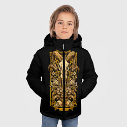 Куртка зимняя для мальчика Овен, цвет: 3D-черный — фото 2