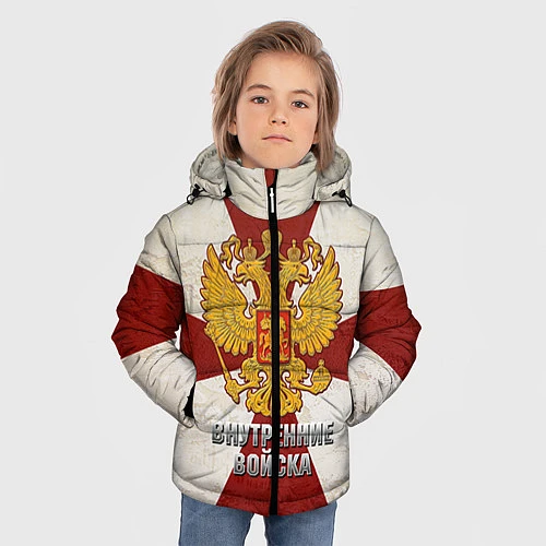 Зимняя куртка для мальчика Внутренние войска / 3D-Черный – фото 3