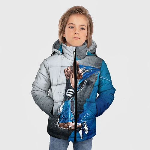 Зимняя куртка для мальчика Баскетбол бросок / 3D-Красный – фото 3