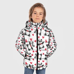 Куртка зимняя для мальчика Любимые панды, цвет: 3D-черный — фото 2