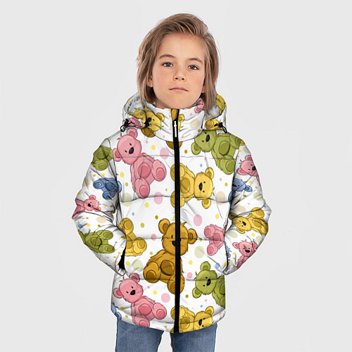 Зимняя куртка для мальчика Любимые медвежата / 3D-Черный – фото 3