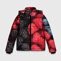 Куртка зимняя для мальчика Ягодная, цвет: 3D-черный
