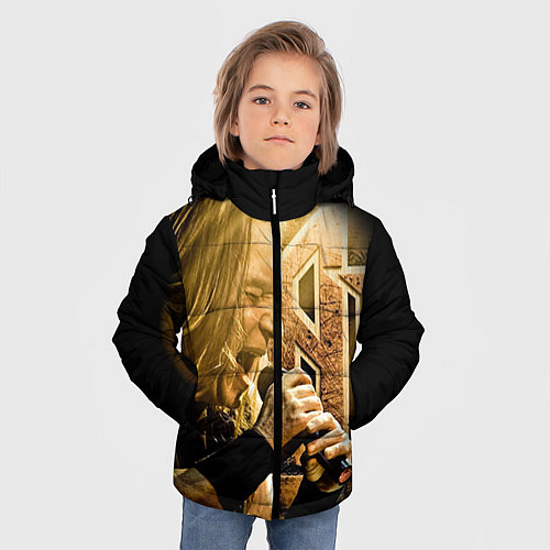 Зимняя куртка для мальчика Кипелов: Ария / 3D-Черный – фото 3