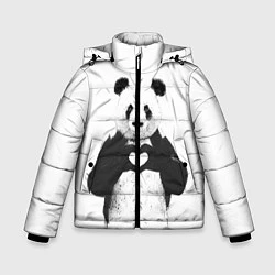 Куртка зимняя для мальчика Panda Love, цвет: 3D-черный